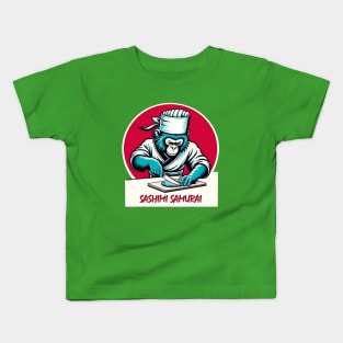 Sushi Master Monkey - Retro Japanese Chef Cartoon Kids T-Shirt